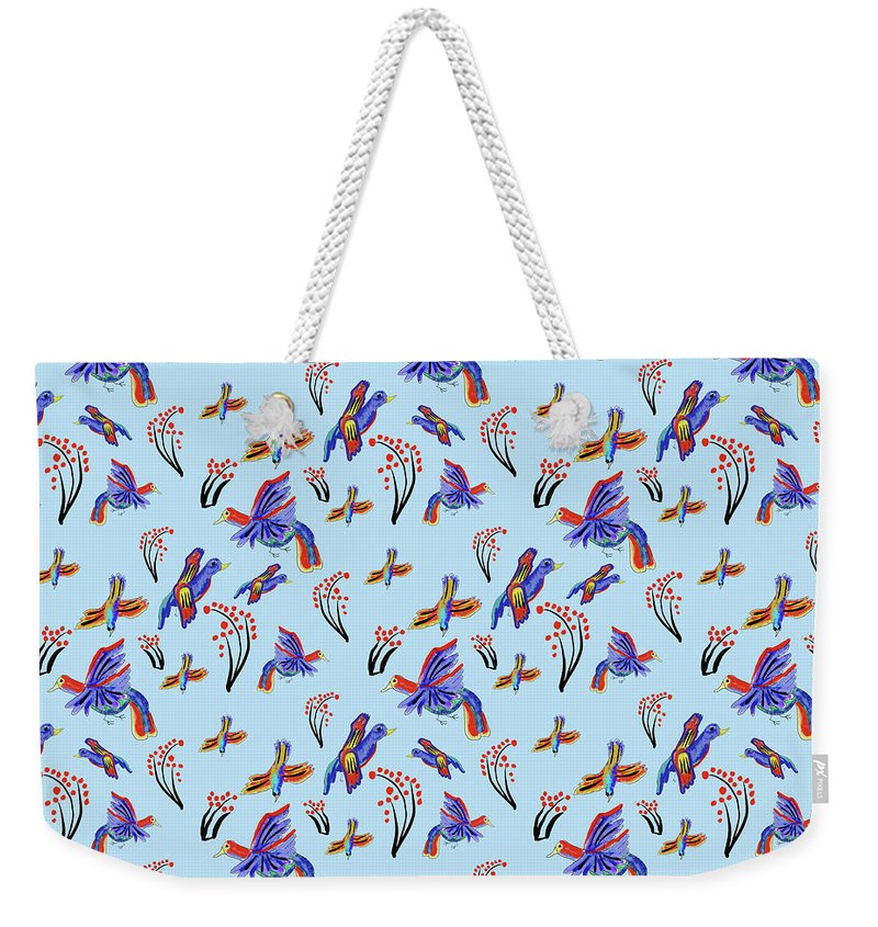 Rainbow Birds Pattern - Weekender Tote Bag