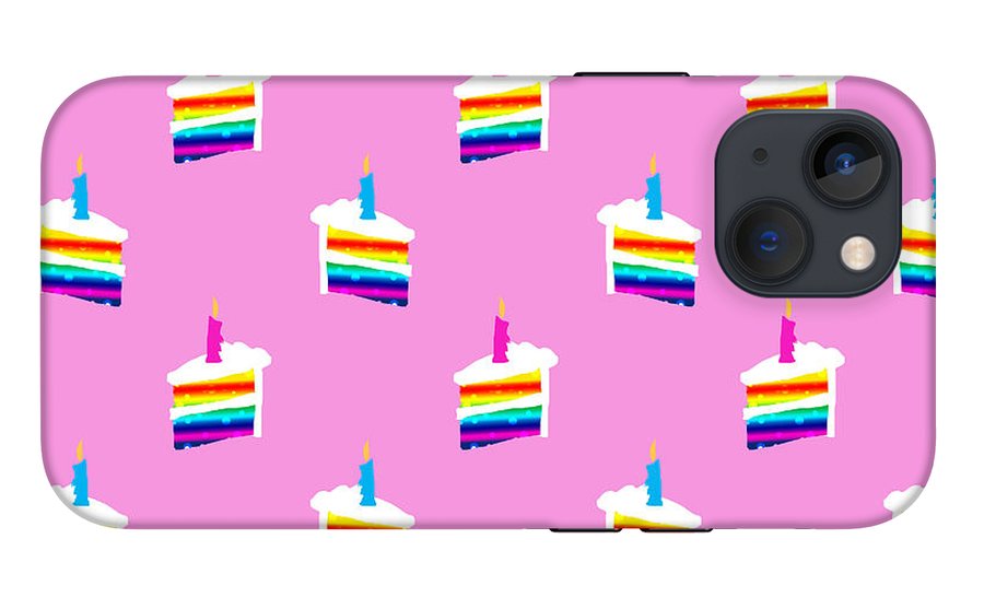 Rainbow Birthday Cake Pattern - Phone Case