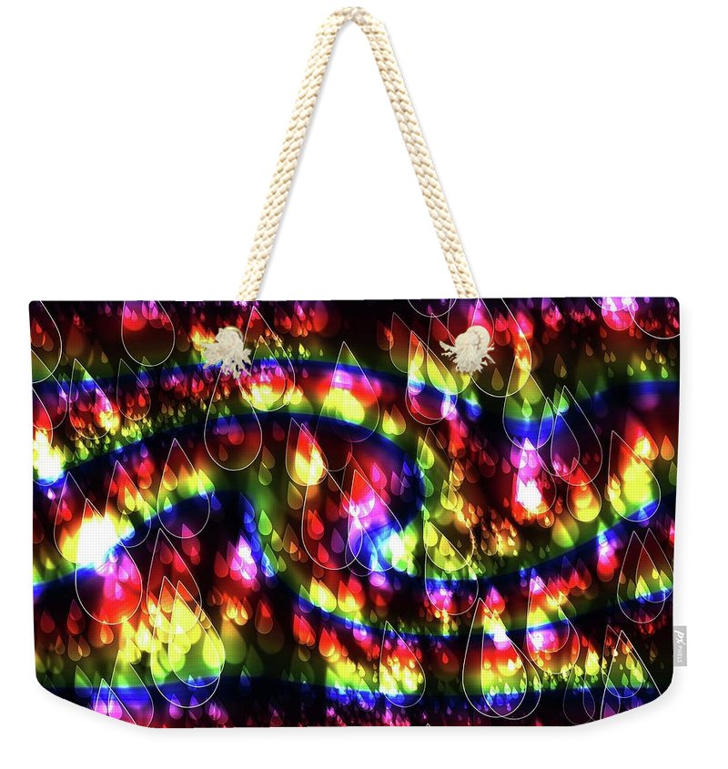 Rainbow Bokeh Raindrops - Weekender Tote Bag