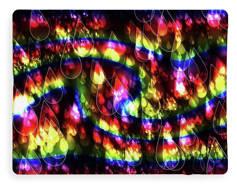 Rainbow Bokeh Raindrops - Blanket