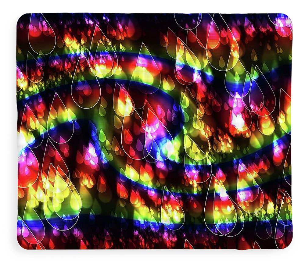 Rainbow Bokeh Raindrops - Blanket