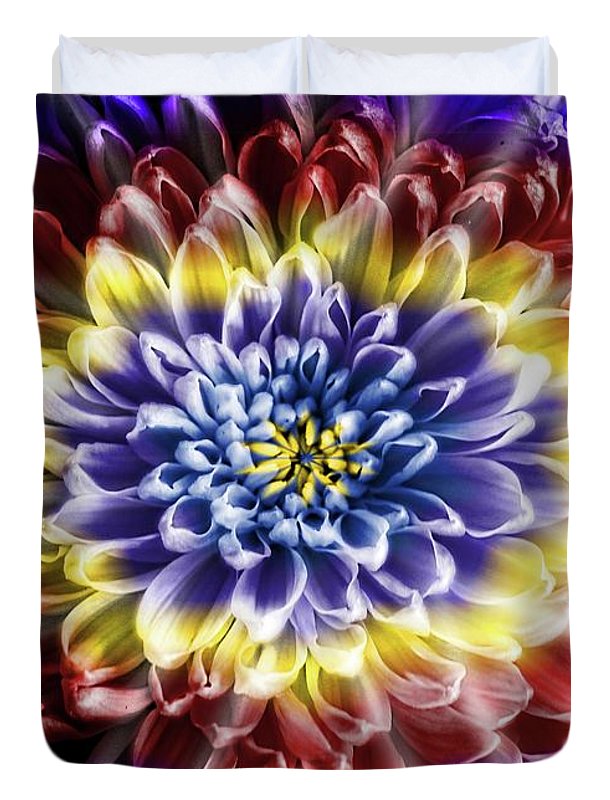 Rainbow Chrysanthemum - Duvet Cover