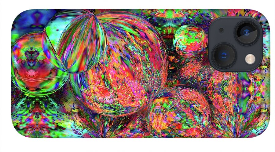 Rainbow Fractal Bubbles - Phone Case