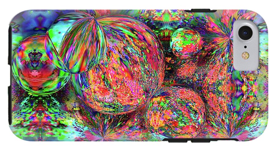 Rainbow Fractal Bubbles - Phone Case