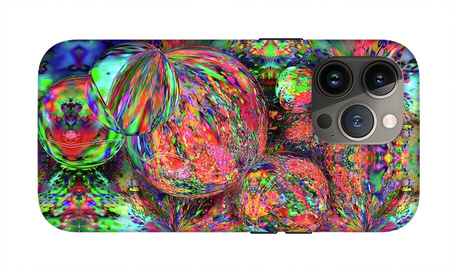 Rainbow Fractal Bubbles - Phone Case