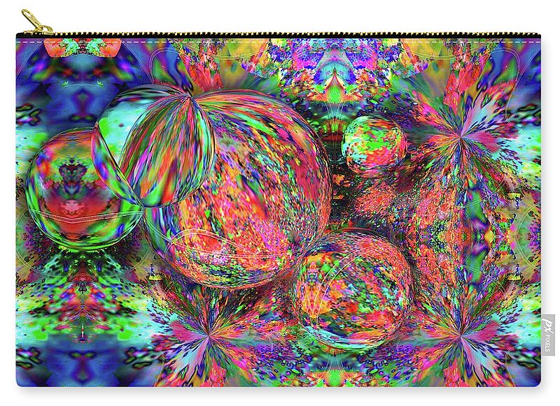 Rainbow Fractal Bubbles - Carry-All Pouch