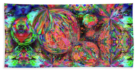 Rainbow Fractal Bubbles - Beach Towel