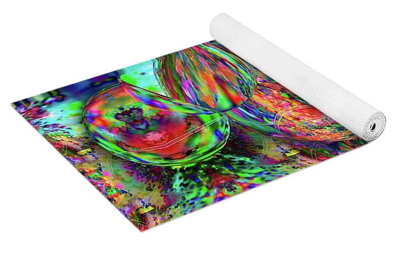 Rainbow Fractal Bubbles - Yoga Mat