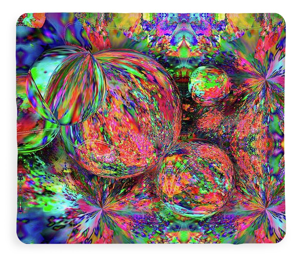 Rainbow Fractal Bubbles - Blanket
