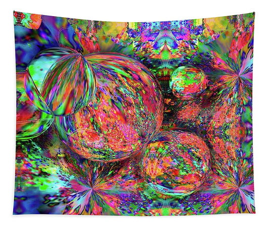 Rainbow Fractal Bubbles - Tapestry