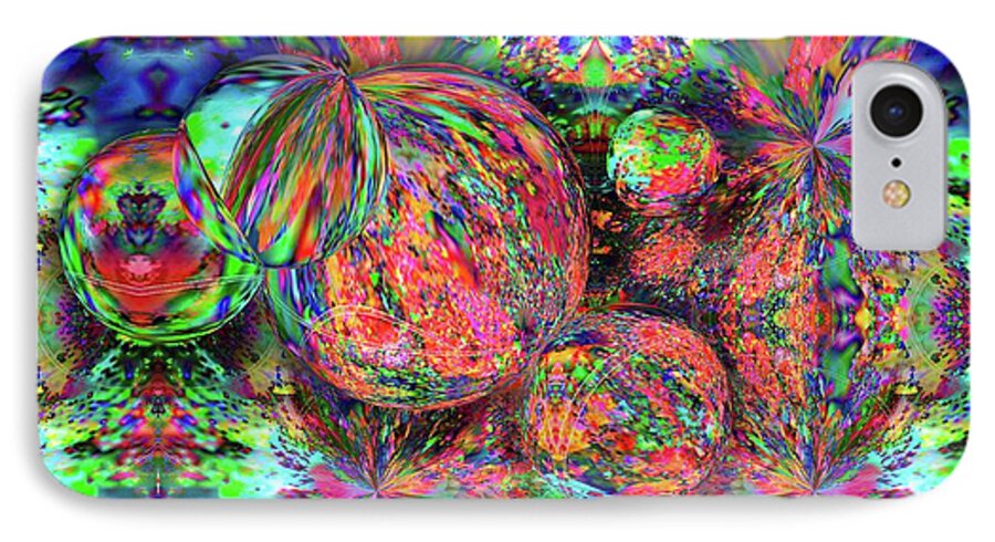 Rainbow Fractal Bubbles - Phone Case