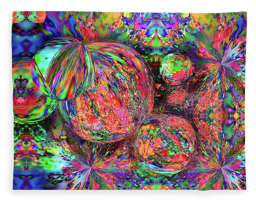 Rainbow Fractal Bubbles - Blanket
