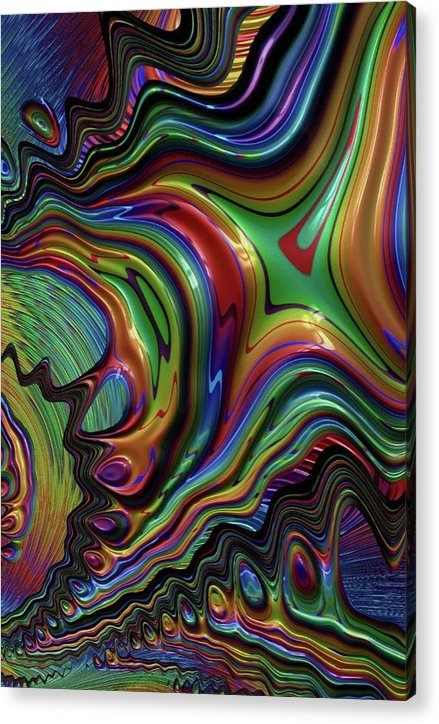 Rainbow Liquid Fractal - Acrylic Print