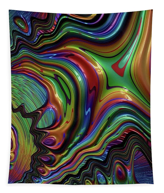 Rainbow Liquid Fractal - Tapestry