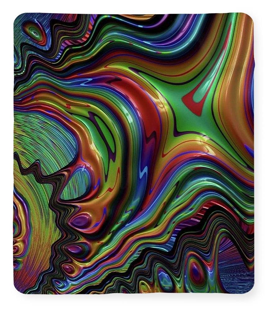 Rainbow Liquid Fractal - Blanket