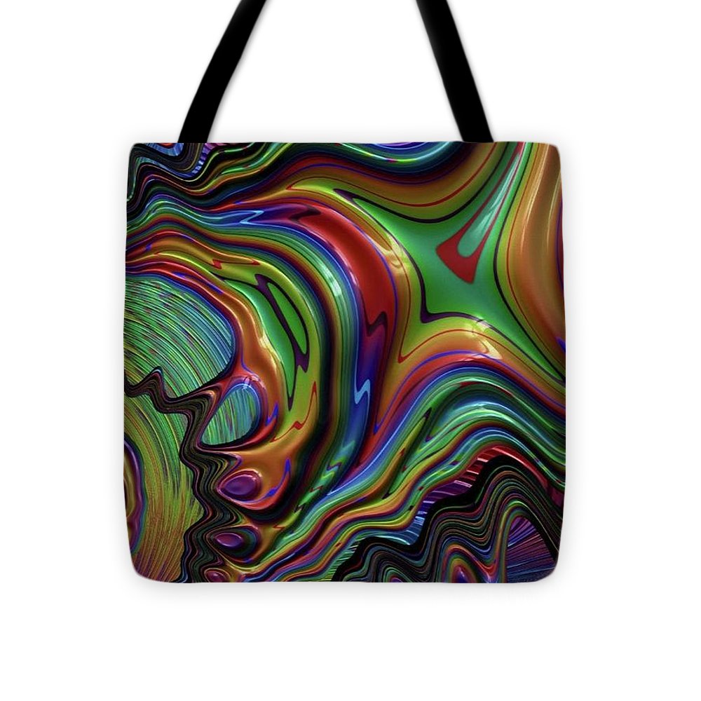 Rainbow Liquid Fractal - Tote Bag