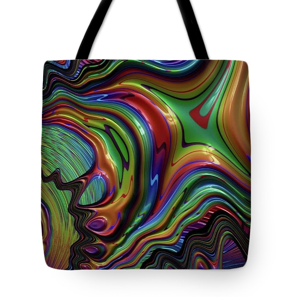 Rainbow Liquid Fractal - Tote Bag