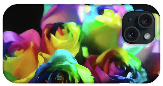 Rainbow Roses Watercolor - Phone Case