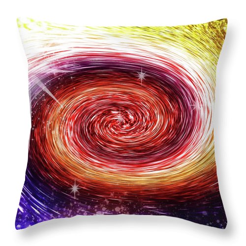 Rainbow Sparkle Swirl - Throw Pillow