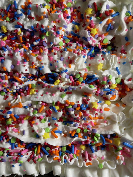 Rainbow Sprinkles On Whipped Cream - Art Print
