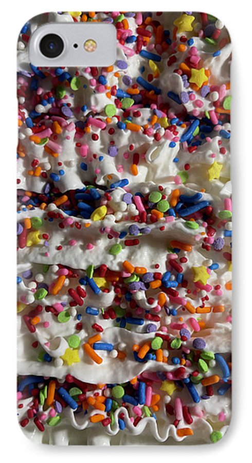 Rainbow Sprinkles On Whipped Cream - Phone Case