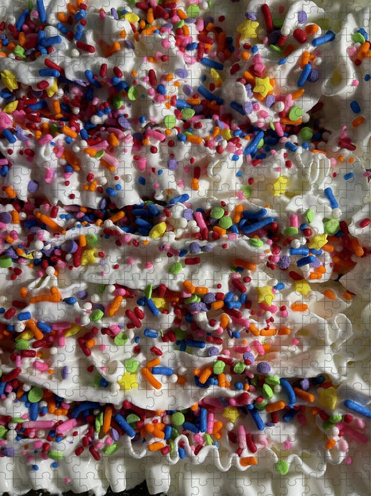 Rainbow Sprinkles On Whipped Cream - Puzzle