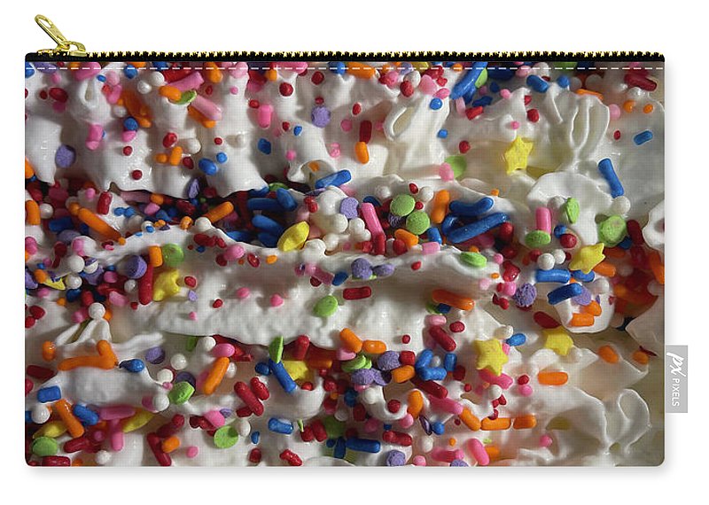 Rainbow Sprinkles On Whipped Cream - Zip Pouch
