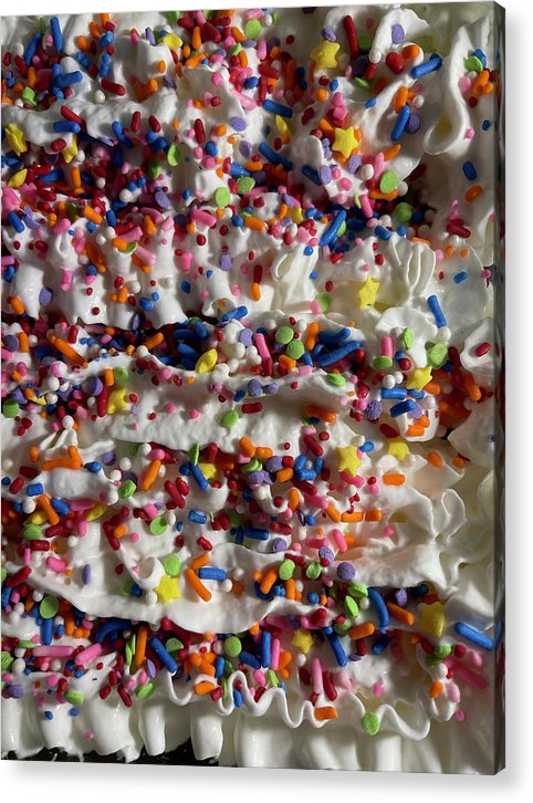 Rainbow Sprinkles On Whipped Cream - Acrylic Print