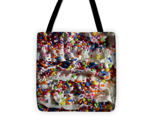 Rainbow Sprinkles On Whipped Cream - Tote Bag