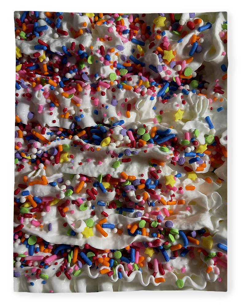 Rainbow Sprinkles On Whipped Cream - Blanket