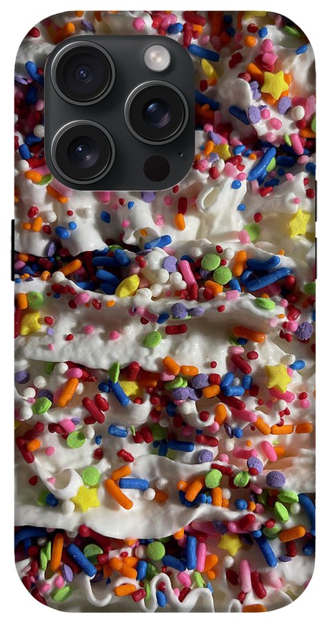 Rainbow Sprinkles On Whipped Cream - Phone Case