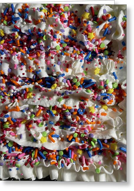 Rainbow Sprinkles On Whipped Cream - Greeting Card