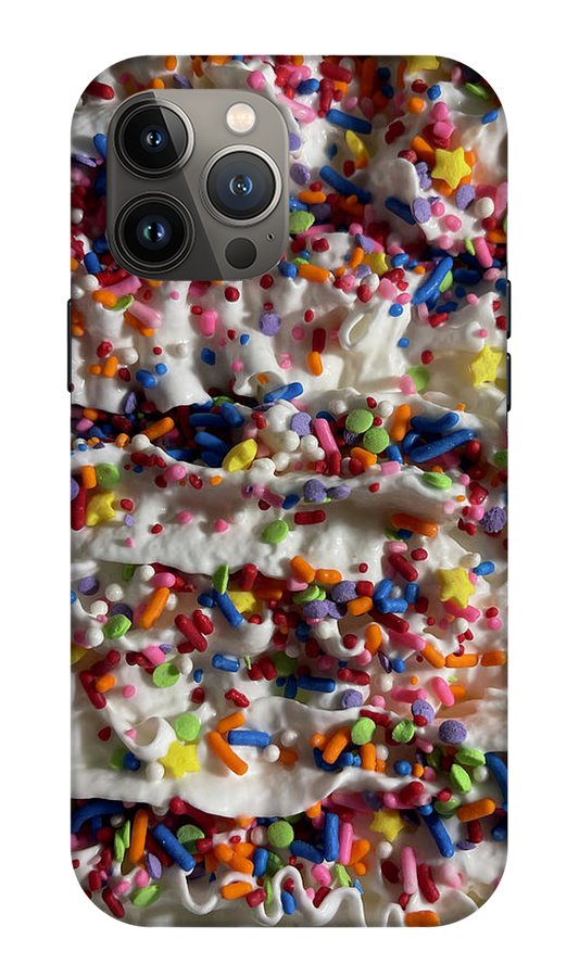 Rainbow Sprinkles On Whipped Cream - Phone Case