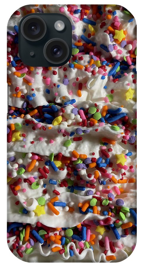 Rainbow Sprinkles On Whipped Cream - Phone Case