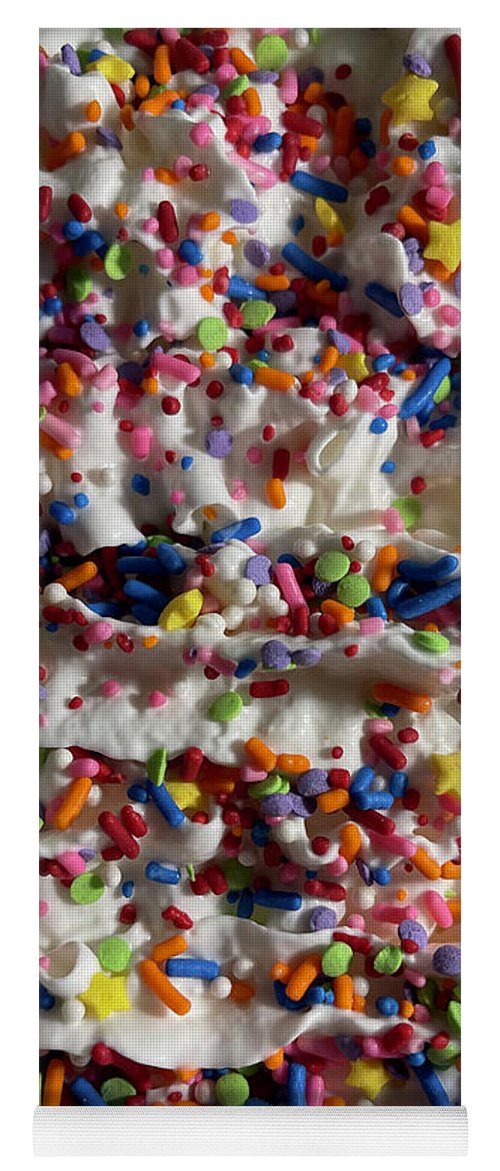 Rainbow Sprinkles On Whipped Cream - Yoga Mat