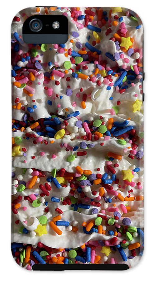 Rainbow Sprinkles On Whipped Cream - Phone Case