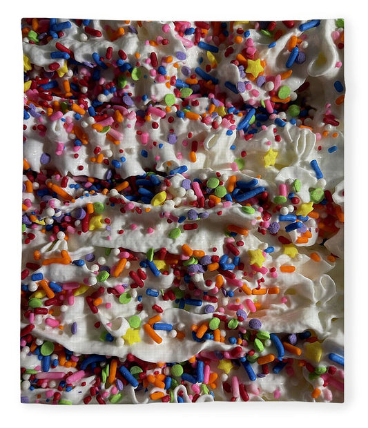 Rainbow Sprinkles On Whipped Cream - Blanket
