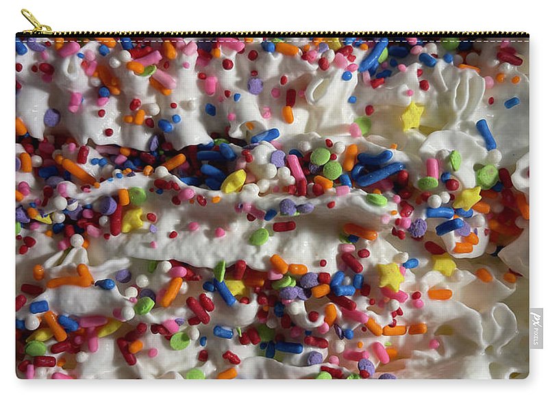 Rainbow Sprinkles On Whipped Cream - Zip Pouch