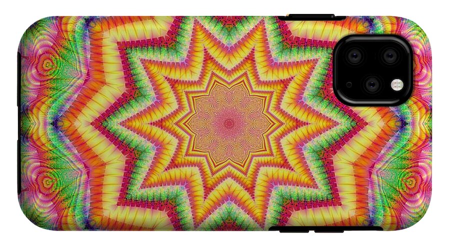 Rainbow Star Fractal Kaleidoscope - Phone Case