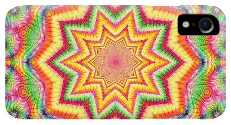 Rainbow Star Fractal Kaleidoscope - Phone Case