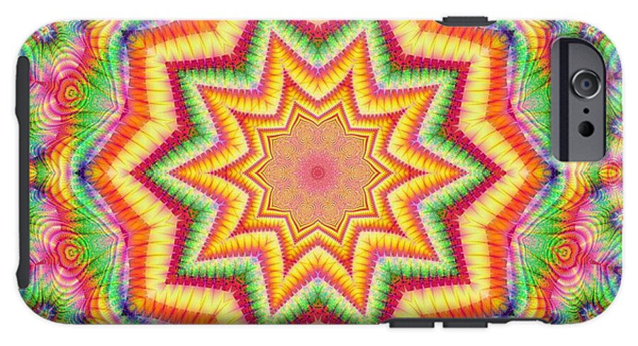 Rainbow Star Fractal Kaleidoscope - Phone Case