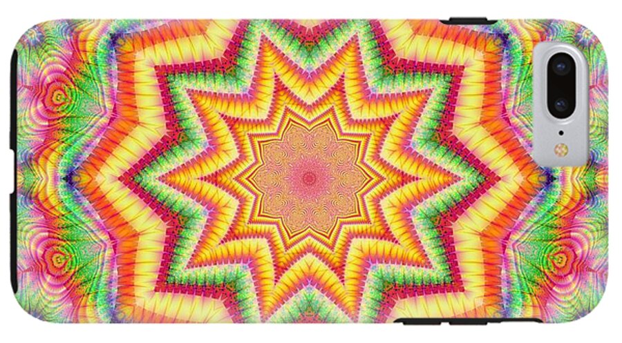 Rainbow Star Fractal Kaleidoscope - Phone Case