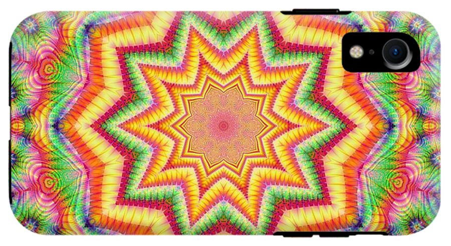 Rainbow Star Fractal Kaleidoscope - Phone Case