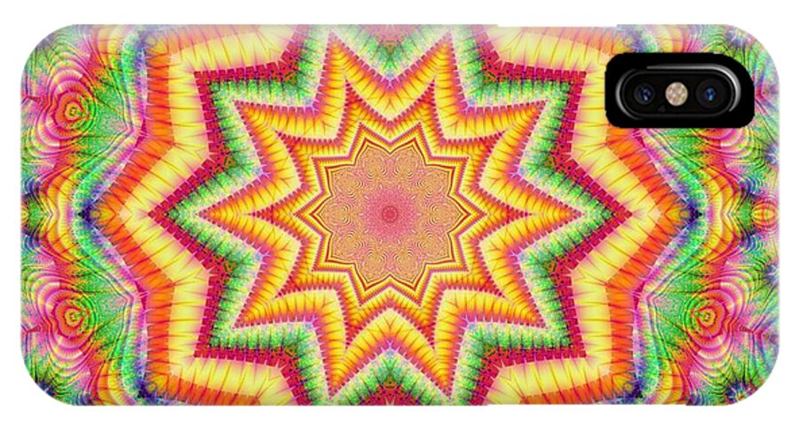 Rainbow Star Fractal Kaleidoscope - Phone Case