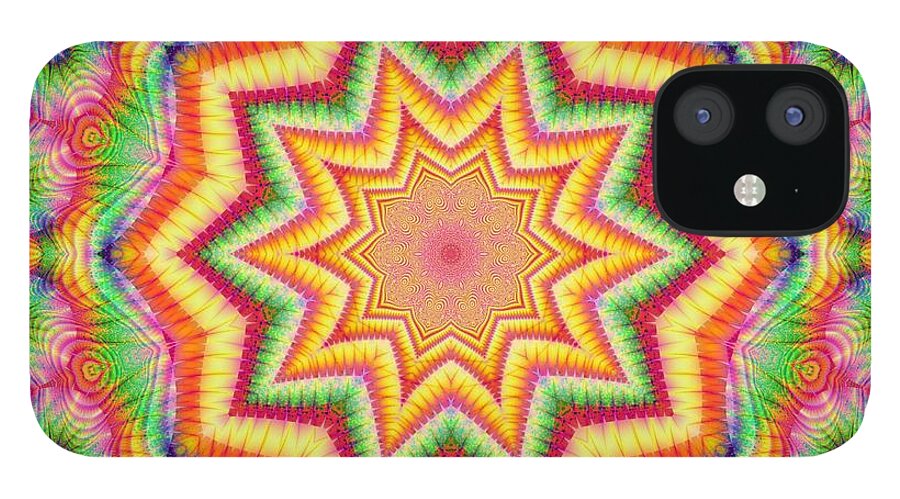 Rainbow Star Fractal Kaleidoscope - Phone Case