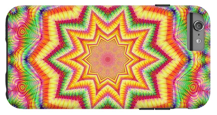 Rainbow Star Fractal Kaleidoscope - Phone Case