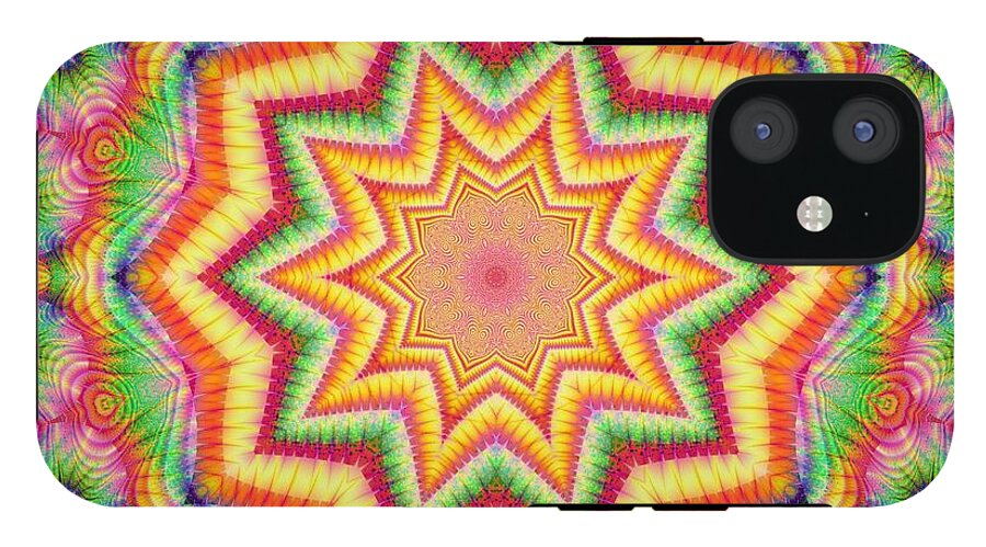 Rainbow Star Fractal Kaleidoscope - Phone Case