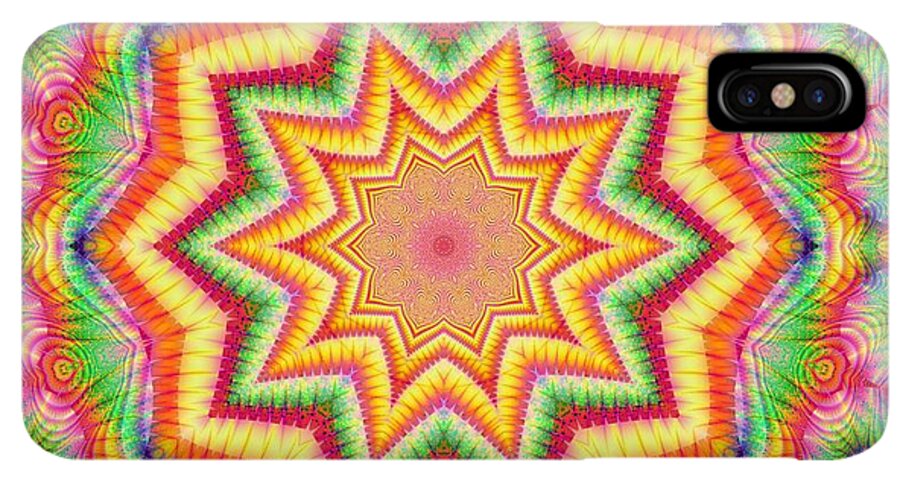 Rainbow Star Fractal Kaleidoscope - Phone Case