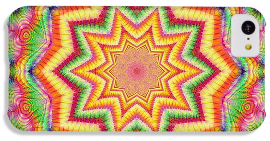 Rainbow Star Fractal Kaleidoscope - Phone Case