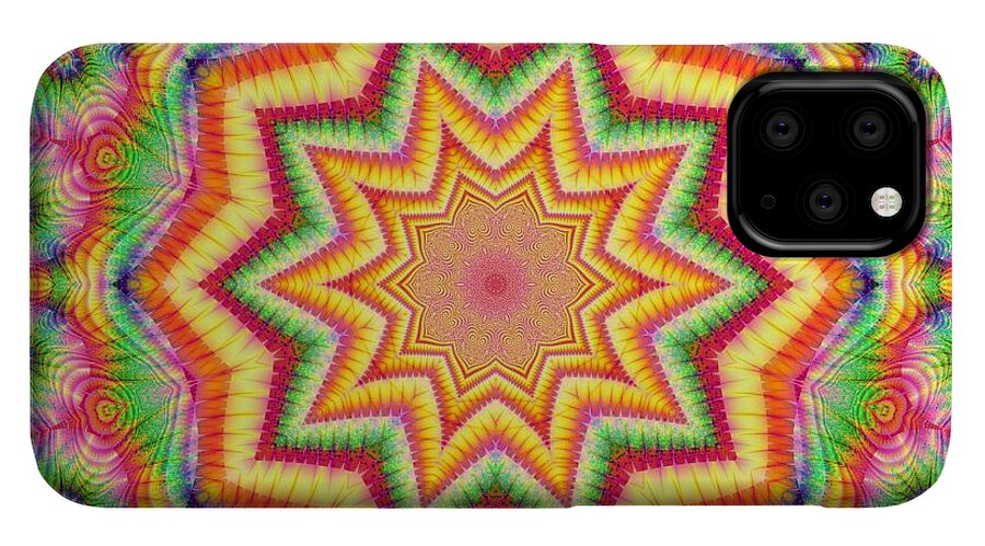 Rainbow Star Fractal Kaleidoscope - Phone Case